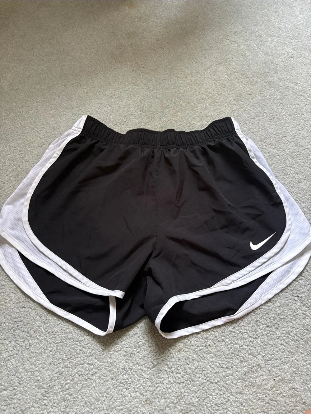 Nike Women’s Black Shorts with White Trim and Swoosh